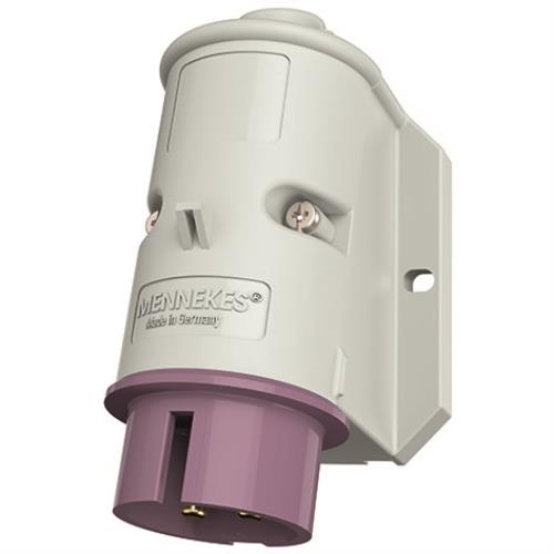 1968 Wall mounted inlet, 32A2p0h,  IP44