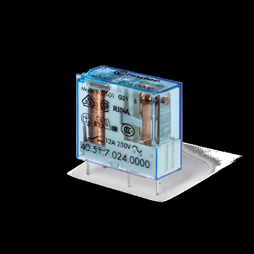 Реле; 1CO; 10A; 24В AC; AgNi; мініатюрне; крок виводів 5мм; ДМ / розетка S95; RT II