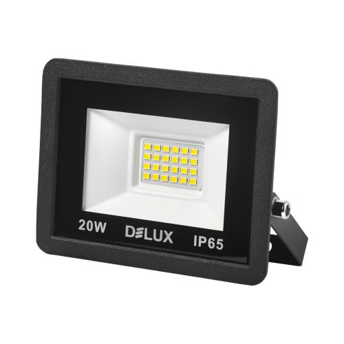 світлодіодний прожектор DELUX_FMI 11 LED_20Вт_6500K_IP65 чорний