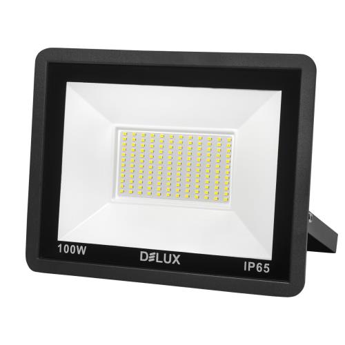світлодіодний прожектор DELUX_FMI 11 LED_100Вт_6500K_IP65 чорний