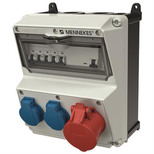 920009 Корпус AMAXX 260х225 IP44 16A5P400V; SCHUKO 2шт; з автоматами та УЗО