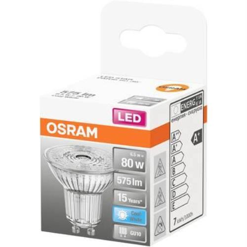 LED PAR16 80 6,9W/840 230V GU10 6X1 OSRAM скляна колба