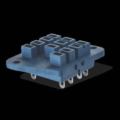 Гніздо; паяння; реле 62.31, 62.32, 62.33; метал; панель, гвинт М3/М4; 50х40мм