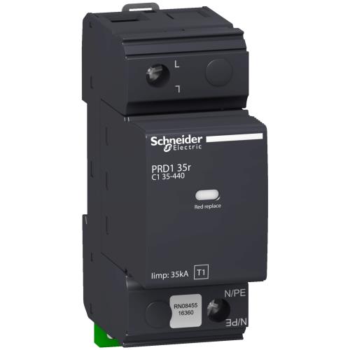 PRD135r modular surge arrester - 1 pole - 440V - with remote transfer