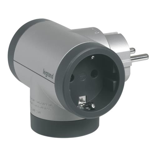 Блок ПРЕМІУМ поворотний 3х2К+З бокові розетки, з USB A+C колір Алюміній