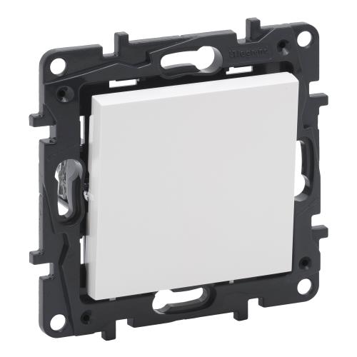 NILOE STEP Вимикач одноклавішний 10А автоматичні клеми колір Білий