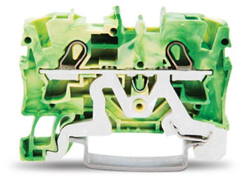 2-conductor ground terminal block;4 mm²;suitable for Ex e II applications;green-yellow