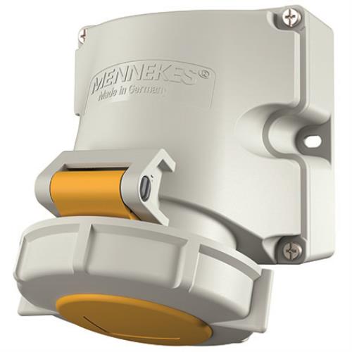 9104 Wall mounted recept., 16A3p4h110V, IP67